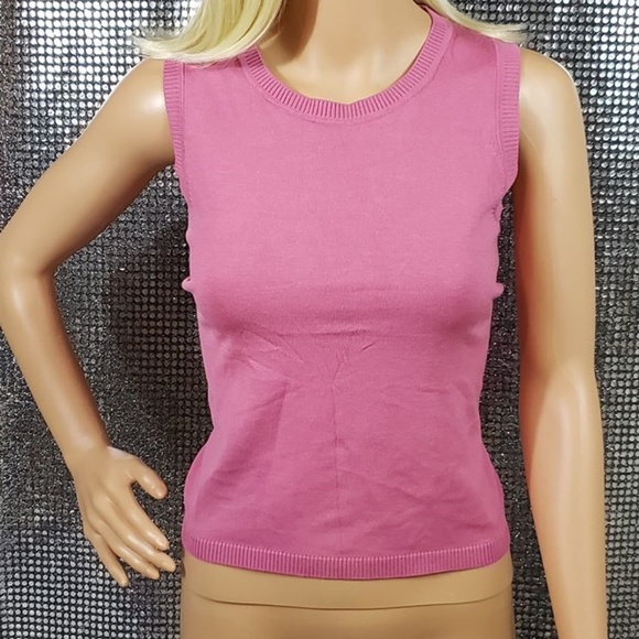 Pink Knit Belly-Shirt / Crop-Top / Tank / Dickie - Picture 1 of 3